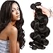 Produktbild DaiMer Remy Brazilian Hair Body Wave Tressen Weave 3 Bundle Human Haar Haare Echthaar Extensions Natural Color Locken Tressen 22 24 26 Inches