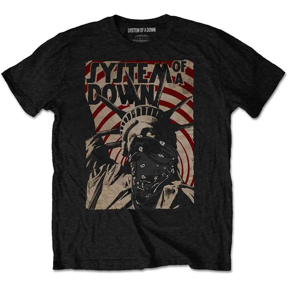 System of A Down T Shirt Liberty Bandit Band Logo Official Mens Black XXL