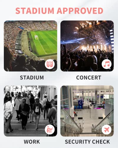 Vorspack Clear Mini Backpack - Stadium Approved Small Clear Backpack For Women Heavy Duty Pvc Stadium Backpack With 2 Water Holders For Concerts Work Sports Festivals - Black #TOP6