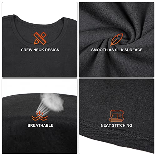 Haysandy 3 Sets Thermal Underwear for Men Soft Long Underwear Base Layer Thermals Fleece Warm Lined for Winter Cold Weather3