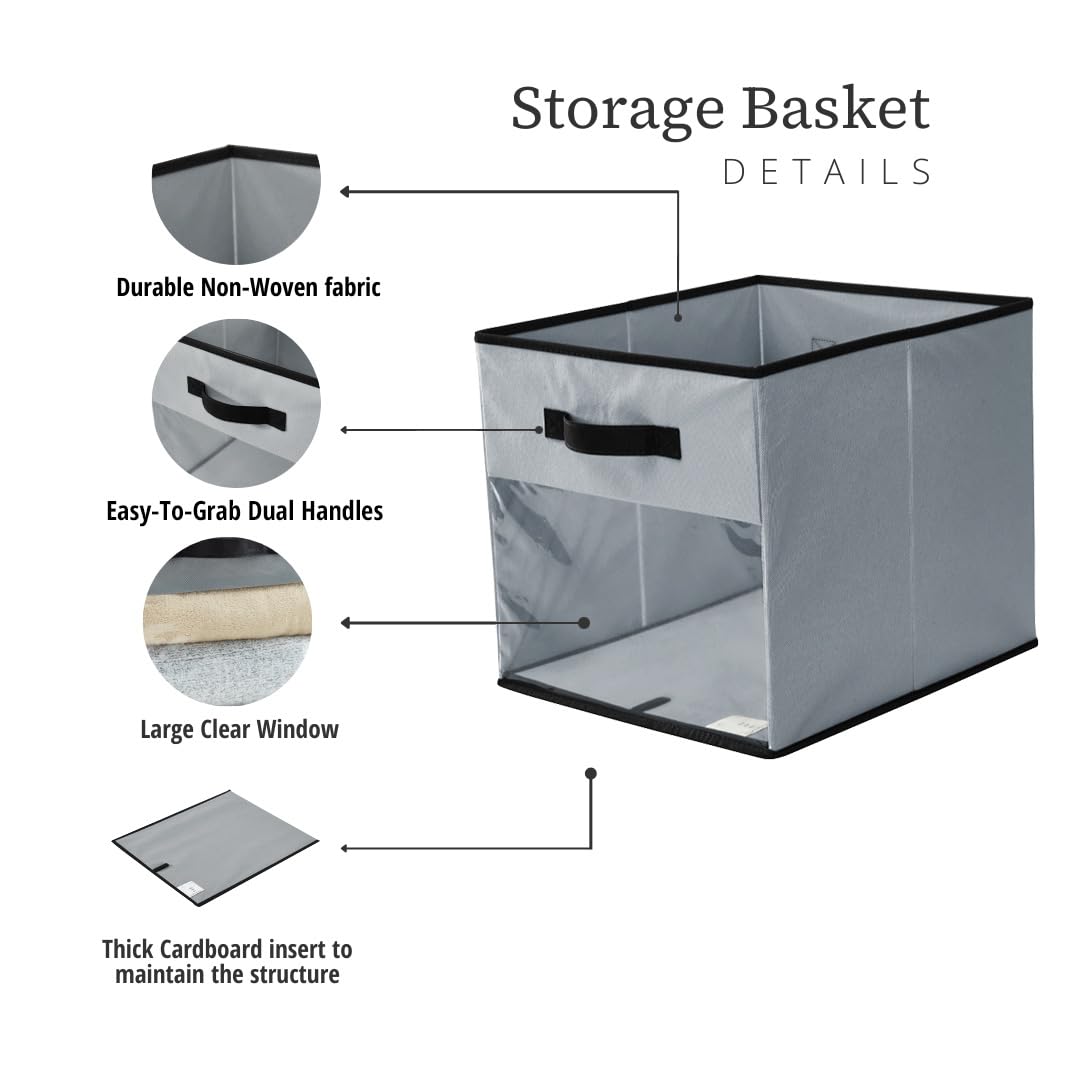 Storage Baskets for Shelves 13x15x13 Storage Cube Bins with