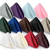 1 Dozen 17" Cloth Dinner Table Napkins for Weddings Polyester Fabric Many Colors Tkliving (Hunter Gr
