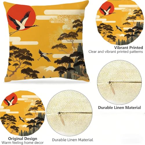 Housse de coussin canapé oiseau 45x45cm extérieur imperméable taie d'oreiller