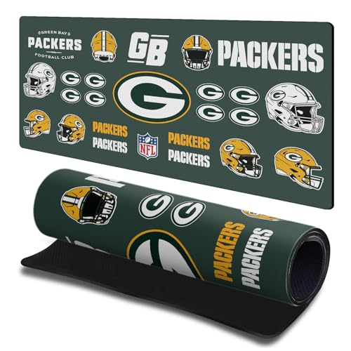 Tapis de souris grand format NFL Green Bay Packers pour organiser votre bureau informatique