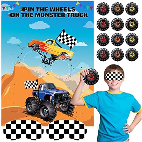 ASTARON Pin The Tail Truck Party Game Cover
