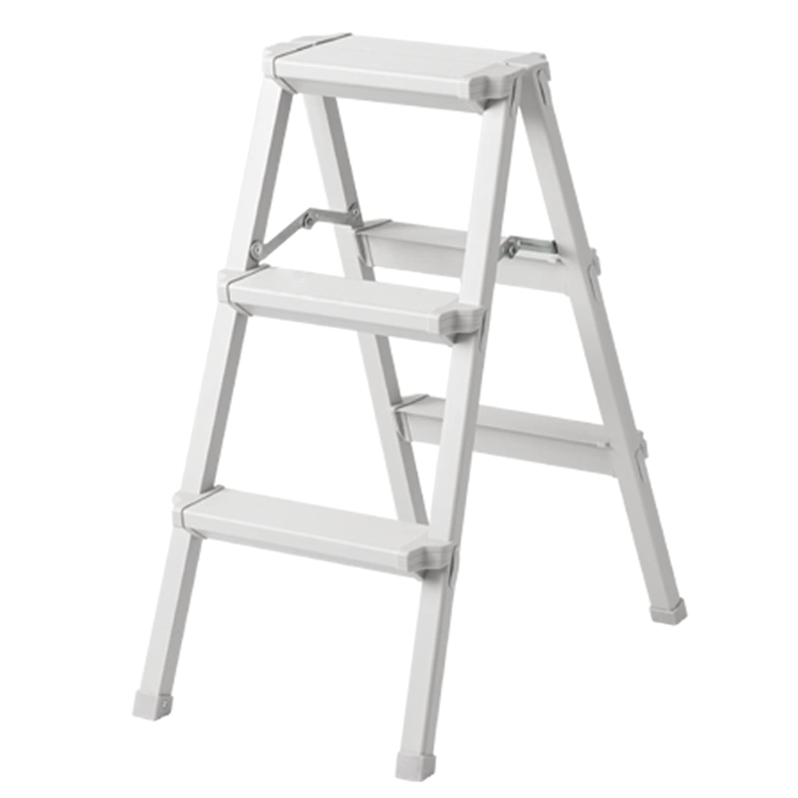 Escabeau à Fleurs Dobár 3 Niveaux - Bois Laqué Blanc - 38.5x49.5x69cm - Pliable - FSC