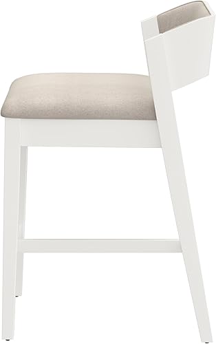 Miniatura 13 de Hillsdale Taburete de madera Dresden, color blanco