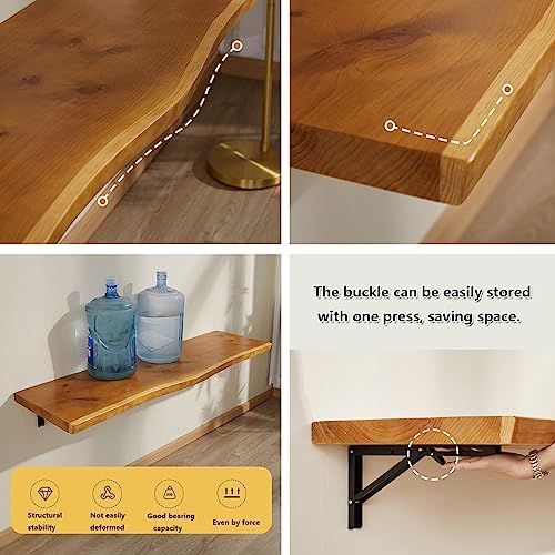 Bureau mural pliable gain de place avec table rabattable 100 x 45 cm - 5