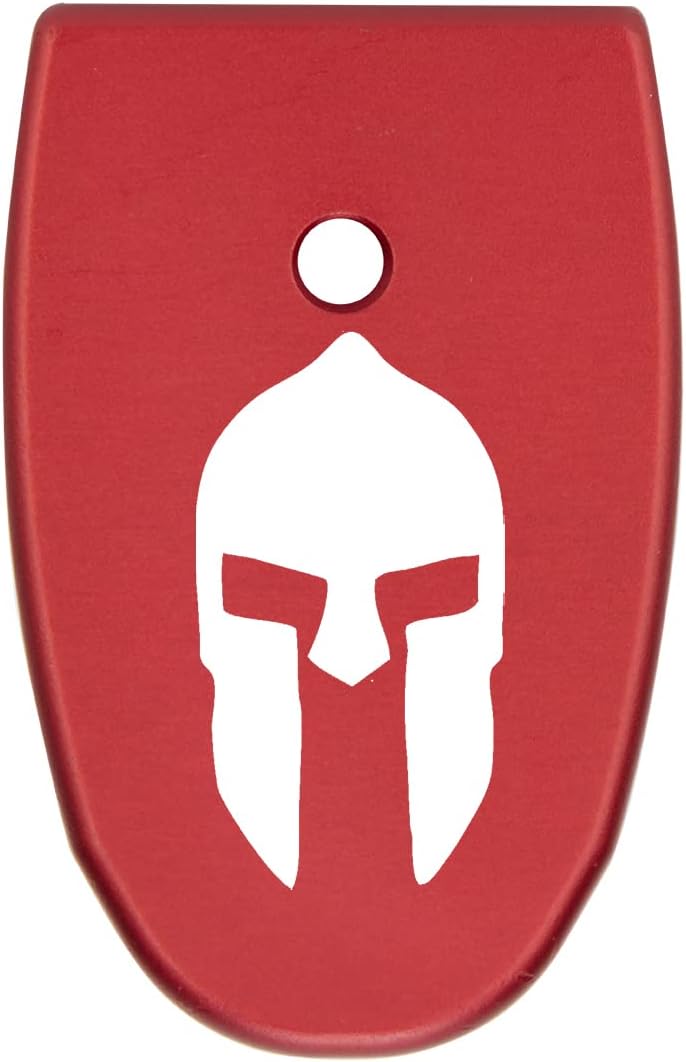 NDZ Performance Magazine Base Plate Finger Extension for Smith & Wesson M&P Shield Plus 10 Round 9mm & 30 Super Carry, Laser Engraved Anodized Aluminum in Gold - Choose Design