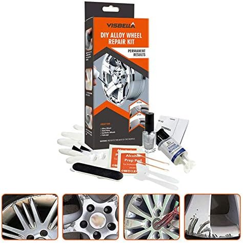 Per DIY Alloy Wheel Repair Adhesive Kit 5 Minutes General Purpose Silver Paint Fix Tool for Car Auto Rim Dent Scratch Care Accessory Repair Kit