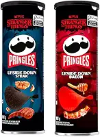 Pack Batata Pringles Stranger Things Bacon 100g e Steak 100g