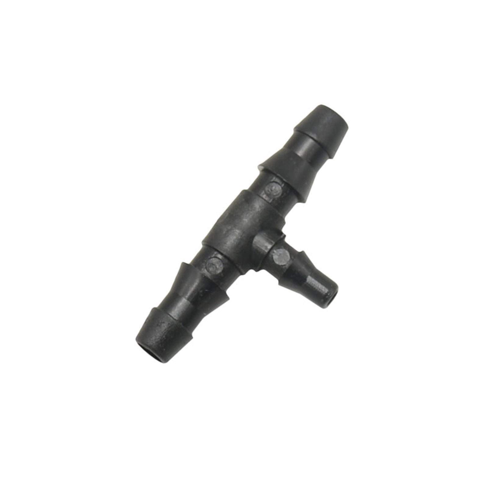 Schlauchverbinder 1/4" bis 1/8" Reduzierender Dreiwege-Wasserteiler 4/7 bis 3/5 Schlauch-Dreiwege-Widerhakenverbinder 15 (Farbe: Schwarz)