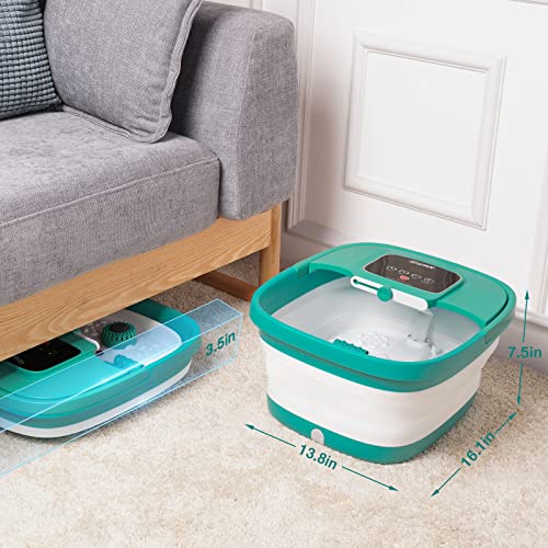 Hospan Collapsible Foot Spa With Heat, Bubble, Red Light, And Temperature Control, Foot Bath Massager With 8 Shiatsu Massage Rollers, Pedicure Foot Spa For Relaxation And Stress Relief - Fs01A #TOP5