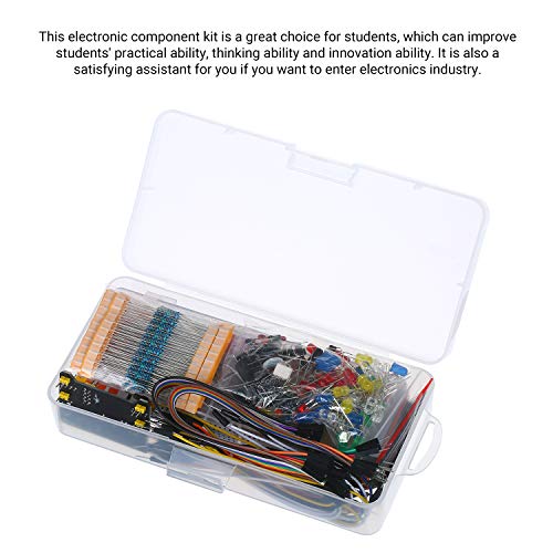 Gecheer 830 Conjunto de placa de ensaio Kit de iniciação de componentes eletrônicos DIY com caixa de
