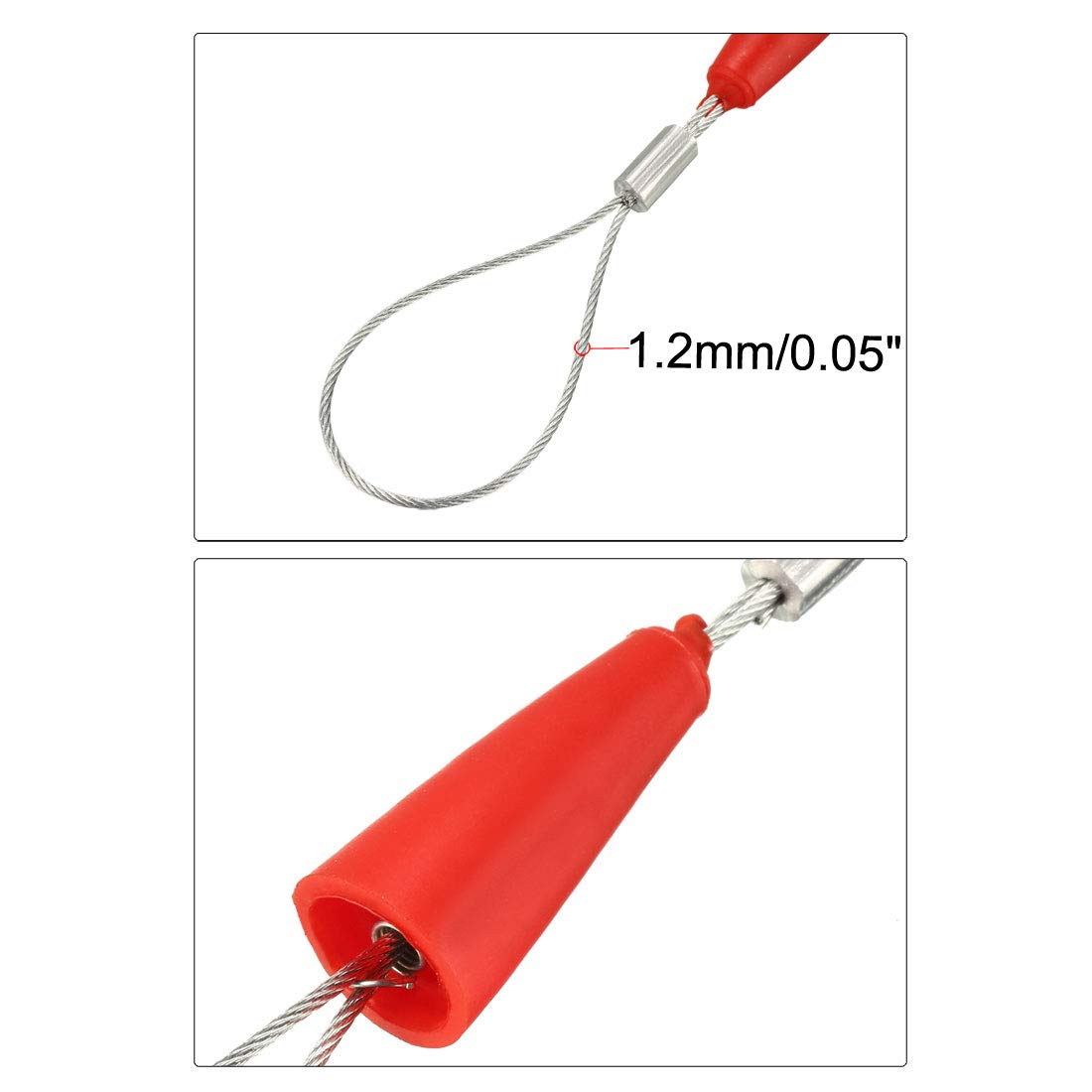 uxcell 5PCS Universal Wire Traction Fish Tape Fastener Tool Steel Rope Connector Tool