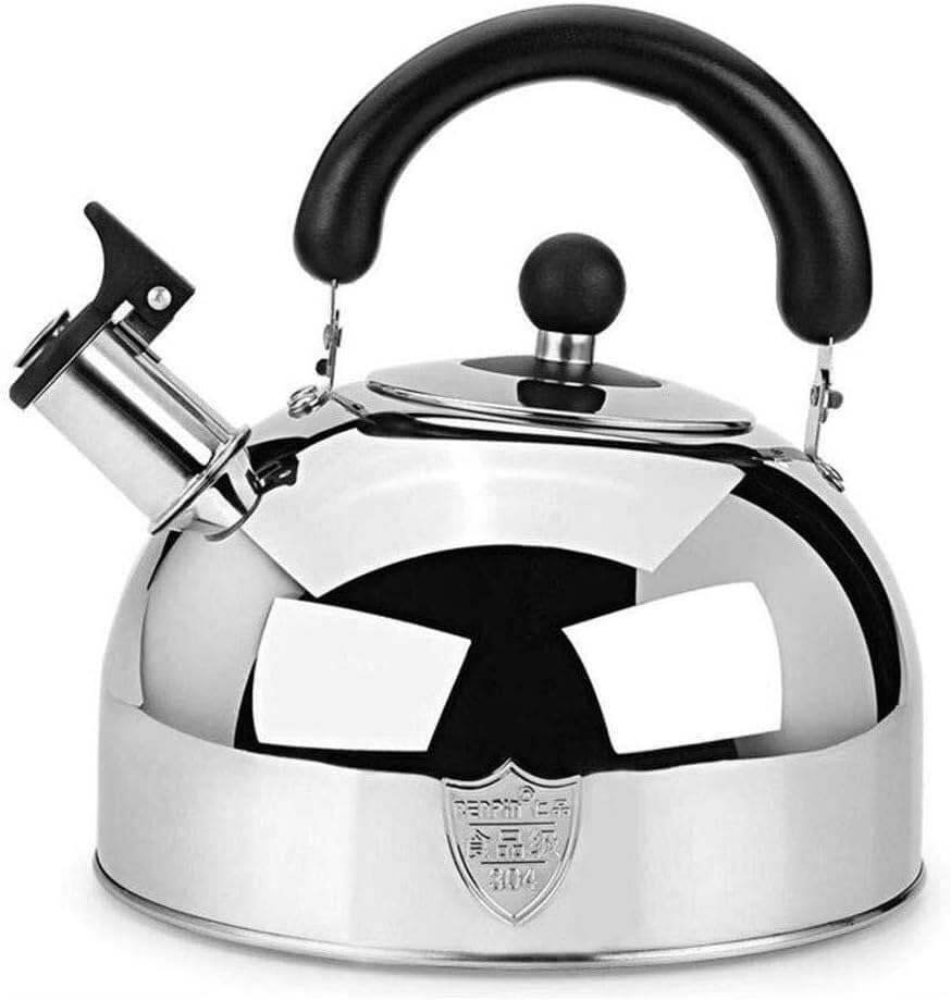 Bouilloire à sifflet 5L en inox 304 pour induction et gaz