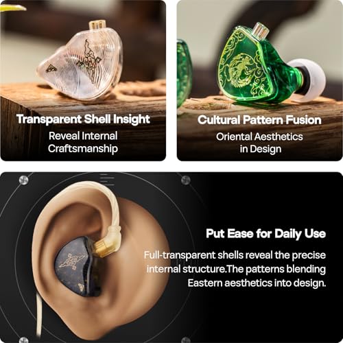 Image of Linsoul TANGZU Wan'er S.G HiFi 10mm Dynamic Driver PET Diaphragm in-Ear Earphone with Ergonomic Shape, Detachable Recessed 2Pin OFC Braided Cable for Audiophile Musician DJ Stage(White, with Mic)