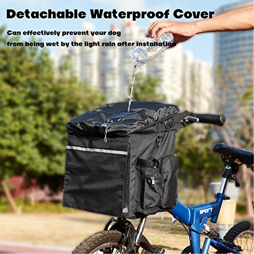 K ERATISNIK Pet Bicycle Carrier Waterproof Dog Bike Basket Bag with Reflective Stripe Pet Bike Basket Adjustable… - Image 5
