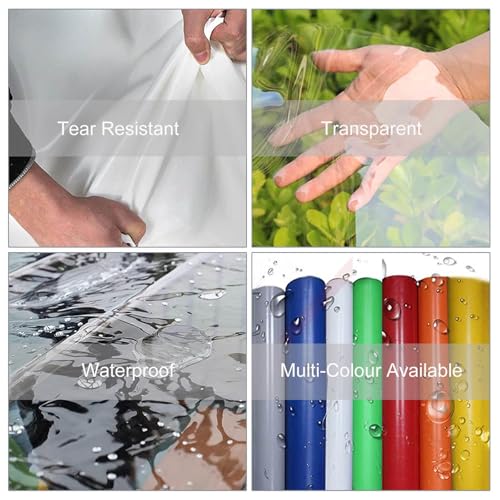Tende trasparenti impermeabili con porta con cerniera, pannelli laterali in PVC trasparente per pergola esterna gazebo e portico, divisorio resistente alle intemperie con occhielli