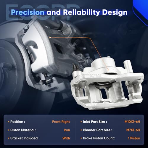 Image of ECCPP 19B2609 Front Right Disc Brake Caliper Assembly