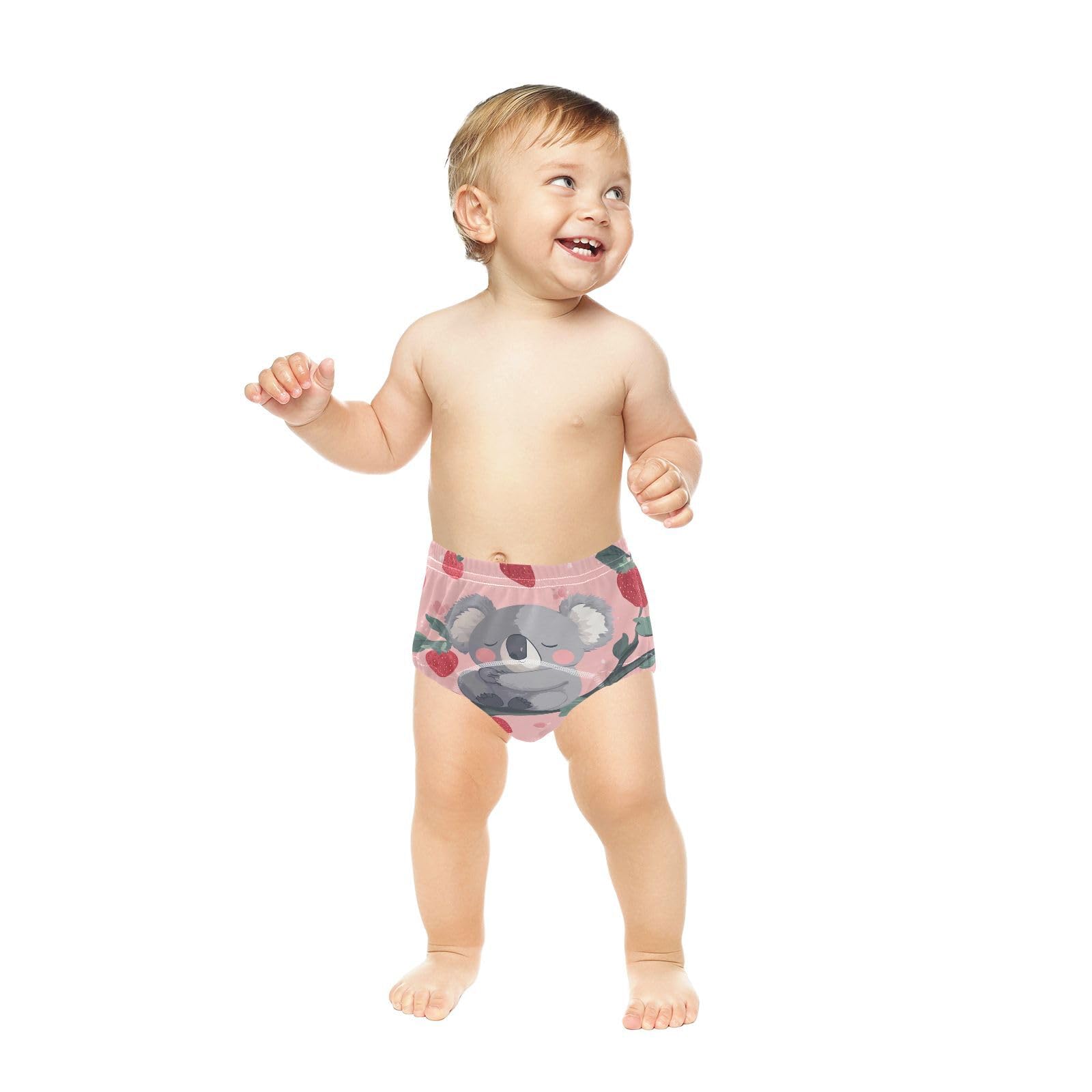Coikll Kawaii Koala with Strawberry (1) Toddler Training Underwear Waterproof Baby Pee Pants -2T