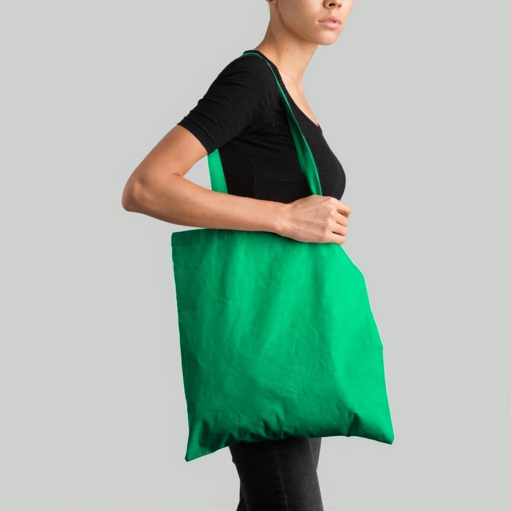 POLHIM® High Quality Fabric Bags - Bags for Laundry, Sports, Shopping, Food - Environmentally Friendly Reusable Jute Bags - Unprinted 38 x 42 cm, 145 g/m², Pack of 5 image 2