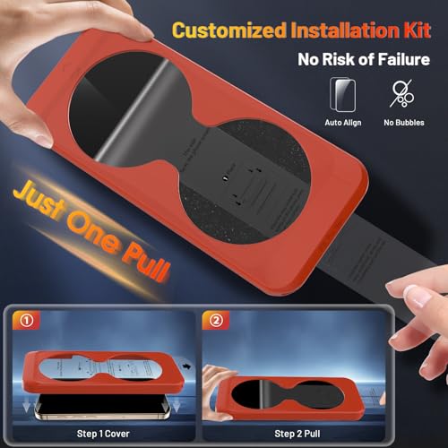 Image of SHILD (Pack of 2 Tempered Glass Screen Protector for iPhone 16 Pro Max (6.9-inch) | 9H Hardness | HD Clarity | Easy Installation Tray | Scratch & Impact Resistant | Military-Grade Shatterproof