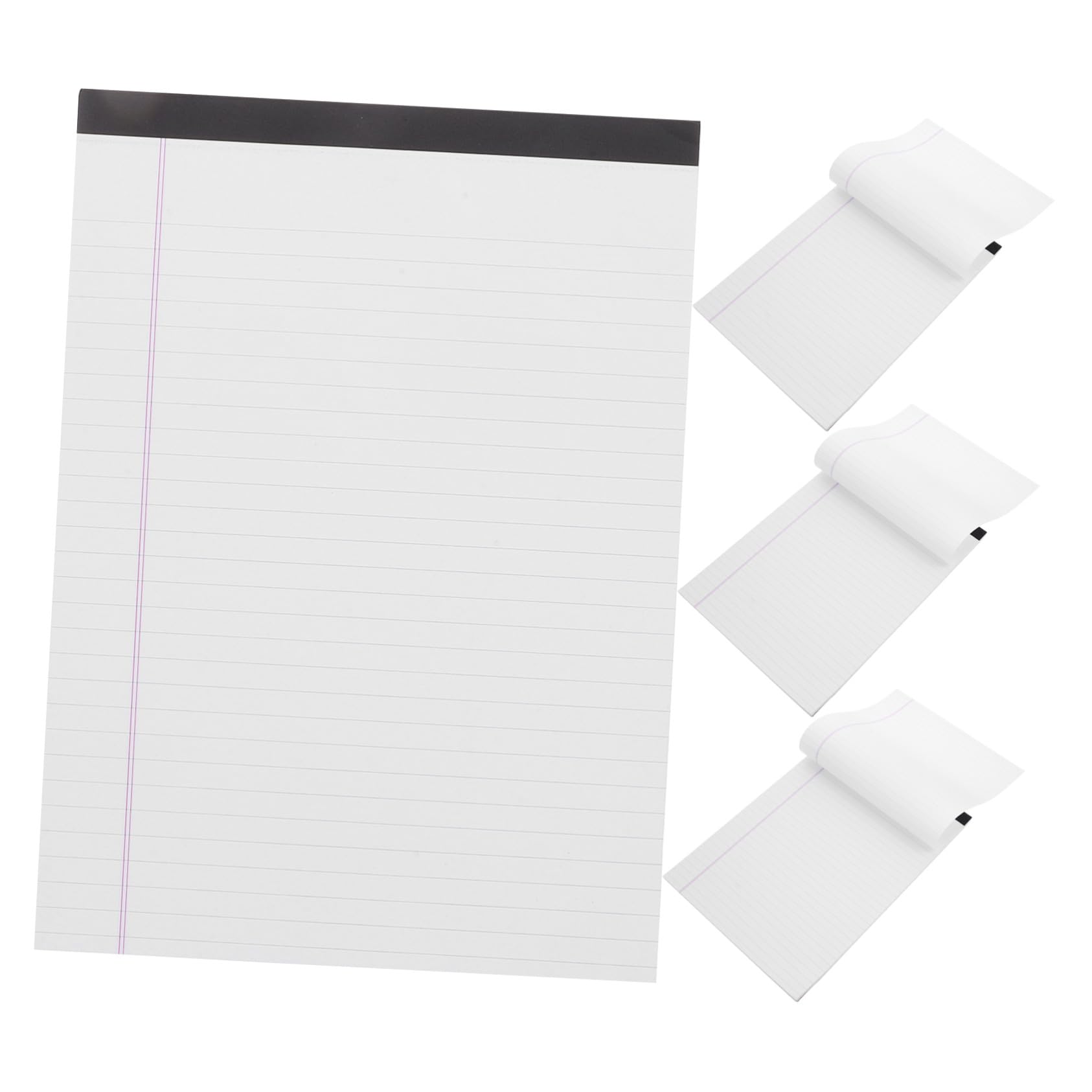 4 pièces Bloc-notes Juridiques Blanc à Larges Lignes Bleues Papier Épais Anti-bleeding Dos Rigide pour Bureau École et Usage Domestique