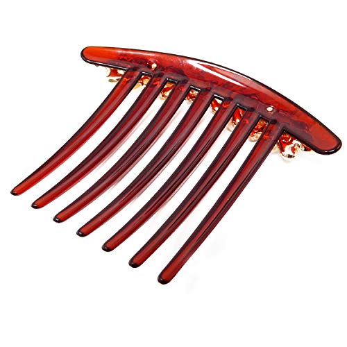 Honbay 2Pcs 7 Teeth Hair Side Combs Pearl Crystal Rhinestone Floral Twist Combs Rhinestone Flower Hairpin Decorative Hair Combs Accessories For Women (2 Style) #TOP3