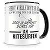 Samunshi® Tasse Kitesurfen mit Spruch Kite surfing Geschenke für Mann Frau Kaffeetasse groß Lustige Tassen witzige Teetasse XXL schwarz