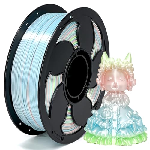 Image of Silk Gradient Rainbow Blue Elf PLA 1.75mm 1kg Shiny 3D Printer Filament FDM