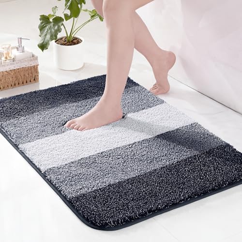 Exclusivo Mezcla Tapis de Bain en Microfibre - Antidérapant, Absorbant et Extra Doux, Séchage Rapide et Lavable en Machine, pour Salle de Bain, Douche et Déco, 40 x...