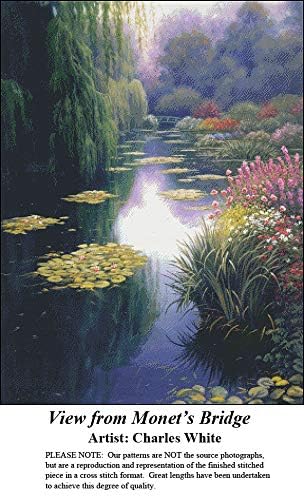 Charles White Cross Stitch Patterns | View from Monet's Bridge (Pattern Only, You Provide the Floss and Fabric)