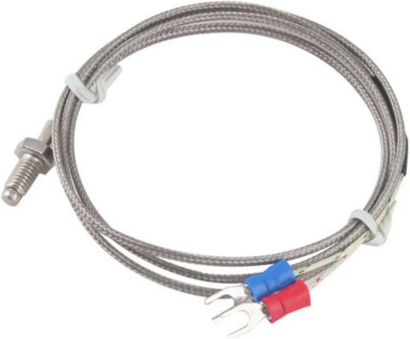 1M/2M/3M K Type Thermocouple Control Thread M6 Screw Probe Temperature Sensor Temperature Controller 0-400C Sensor Probe(3M)