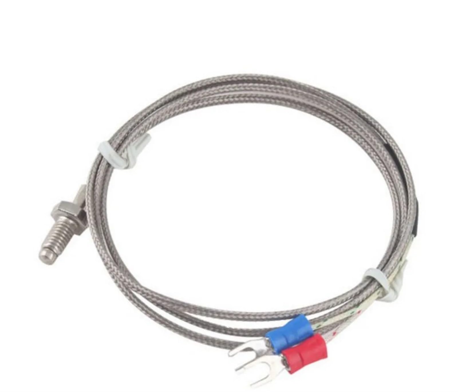 1M/2M/3M K Type Thermocouple Control Thread M6 Screw Probe Temperature Sensor Temperature Controller 0-400C Sensor Probe(1M)