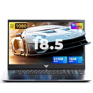 Laptop de 18.5 pulgadas, portátil 2025, 16 GB de RAM 512 GB NVMe SSD, batería de 8000 mAh, procesador N150 (hasta 3.6 GHz), computadora portátil 2025, 11 Pro, pantalla FHD 1080 para negocios y estudiantes, Wi-Fi