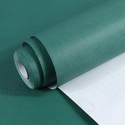 Oren Empower Self Adhesive Solid Dark Green Waterproof Wallpaper/Peel & Stick PVC Vinyl Theme Beautiful Wall Sticker for Bedroom, Living Room, Dining Hall, Kitchen, Master Room - 60 X 500 Cm