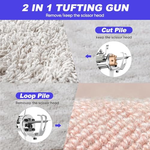 Kit de démarrage machine à touffeter 2 en 1 et tondeuse à sculpter