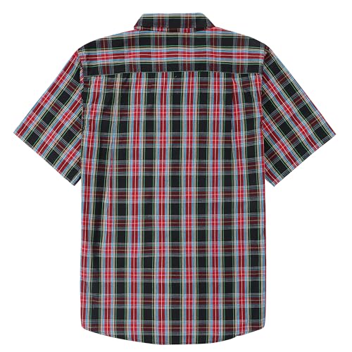 Image of Dubinik Mens Short Sleeve Button Down Shirts Soft Breathable Summer Vintage Regular Fit Lightweight Men's Casual Shirt