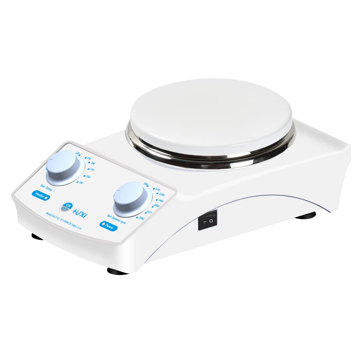 +UXI Magnetic Stirrer Hot Plate LCD Screen RT+5~350? Speed Range 100-2000rpm Maximum Processing Capacity 20L Time Setting Range 0-99h59min with 2 Stirring Bars 110V (Without LCD Screen)