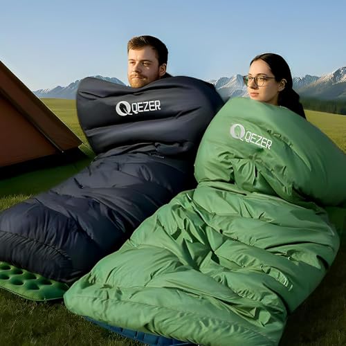 QEZER XL Sleeping Bag-600 Fill Power Down Sleeping Bag for Adults, Ultralight Ideal for Backpacking, Camping, Hiking by QEZER - Image 7