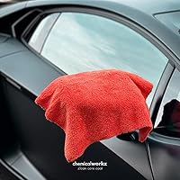 Chemicalworkz Edgeless Soft Touch: Lackschonende Premium Mikrofasertücher mit 500GSM - schonend weiche & fusselfreie Poliertücher für die Autopflege - Auto Microfasertücher | 40x40cm | orange – Ansicht 6