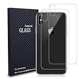 iPhone X Back Screen Protector, AndHot Anti-Scratch, Anti-Fingerprint, Bubble Free Easy to Install Tempered Glass Screen Protector for Back of Apple iPhone X 2017 (2 Pack)