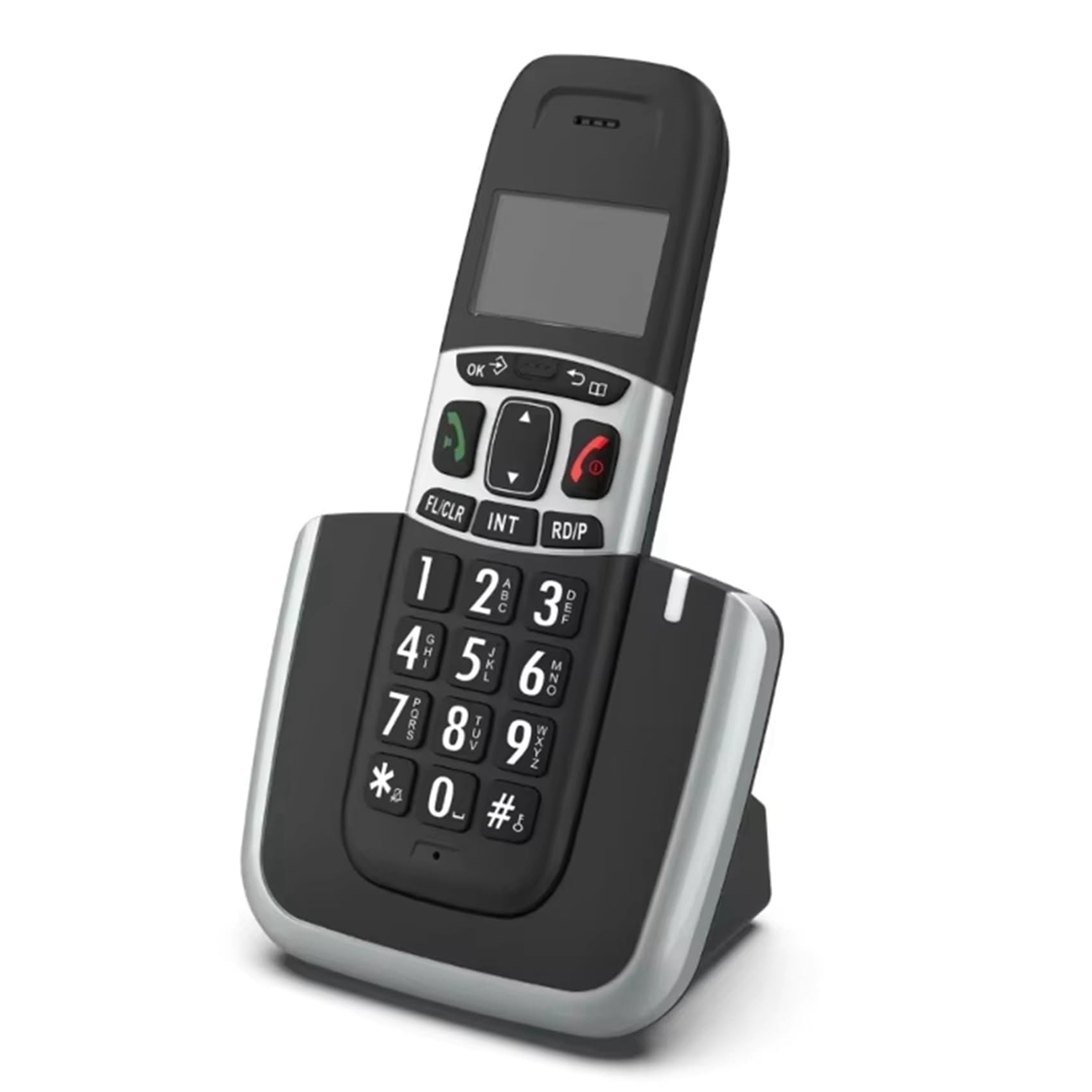 2X Telefono Fisso Vivavoce con Display del Chiamante, Memoria Wireless per Casa, Ufficio, Scuola, Ufficio Commerciale, Spina UE