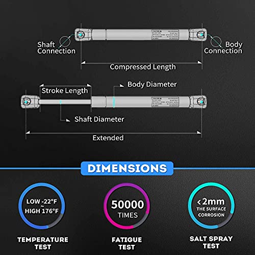 A-Premium Hood Lift Supports Shock Struts Replacement For Ford Crown Victoria Grand Marquis 1998-2011 2-Pc #TOP5