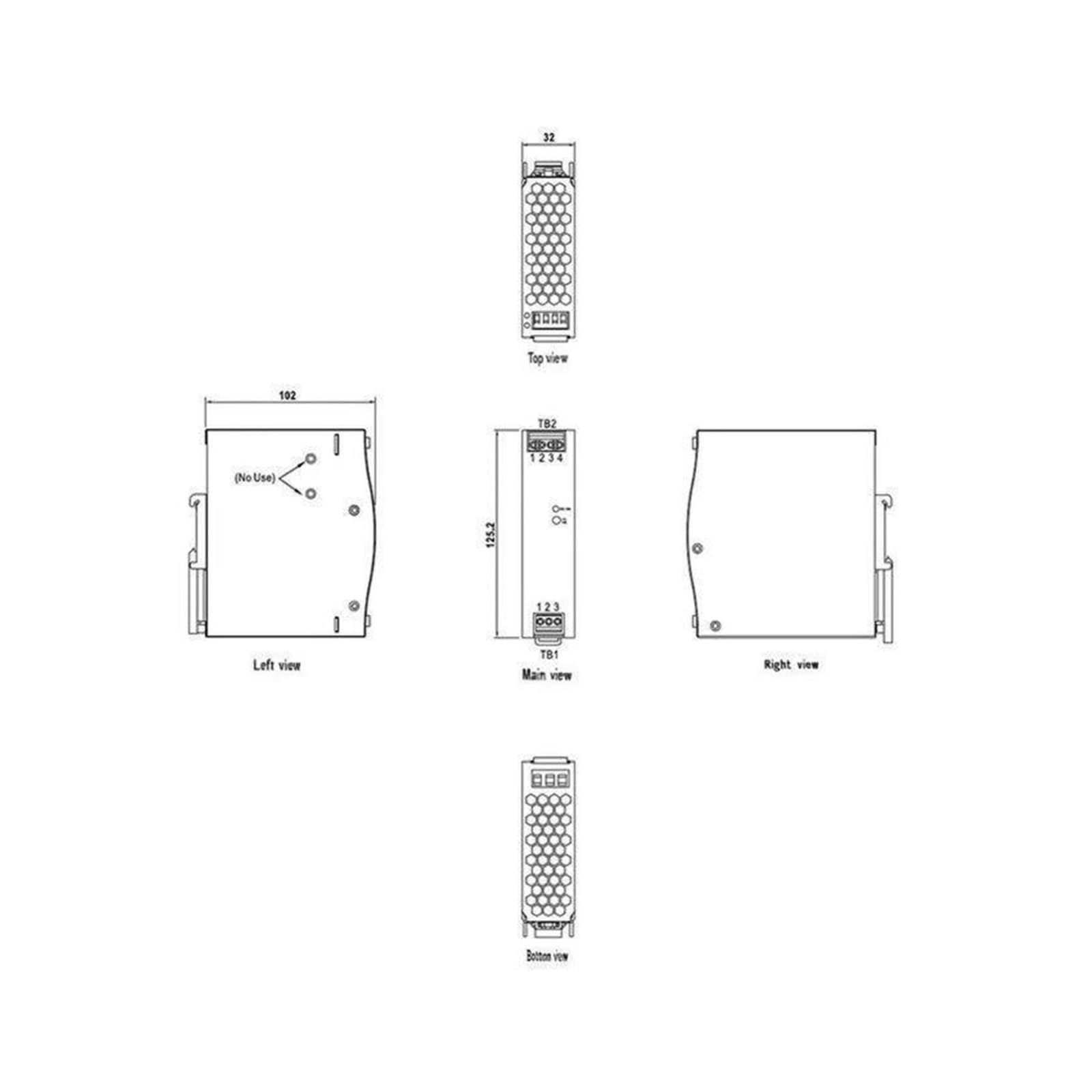 Convertisseur d'alimentation à découpage CC vers CC sur Rail DIN DDR-120C-12 120 W Convertisseur d'alimentation à découpage CC vers CC sur Rail DIN Transformateur 12 V 10 A