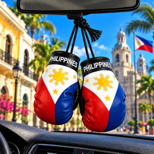 Philippines flag for car Boxing Gloves for Cars flags accessories Filipino flag Style decoration home & Auto Philippine design