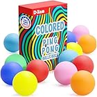 D-Xam Ping Pong Balls - Colored Table Tennis Ball - Bulk PingPong Plastic Balls for Party, Pet Toys, Games, Art and Craft, School Activities, Teachers Must Have 12 Pcs