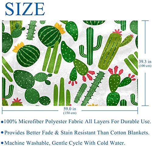 Couverture douce cactus thermorégulatrice pour lit et canapé