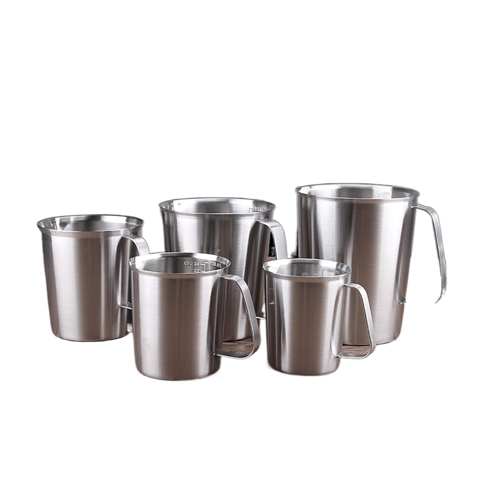 Vasos Medidores De Laboratorio De Acero Inoxidable, 1 Uds., 500ml, 700ml, 1000ml, 1500ml, 2000ml, Herramientas De Metal Líquido Graduadas Con Escala Interna(500ml)